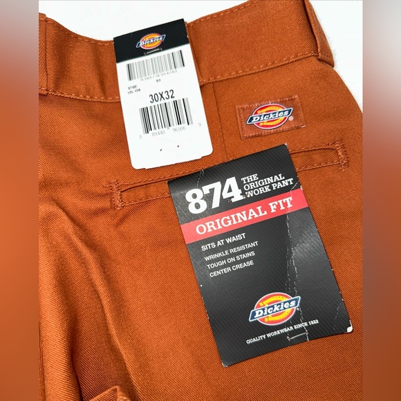 Dickies 874 pants original fit NWT 30x32 orange marron - Picture 5 of 7